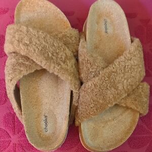 Choola Sherpa Sandals Cork Women's 10 Like Birkenstock